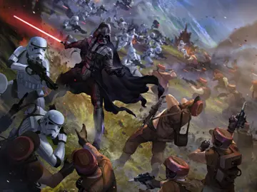 The Games Bunker - Tile Icon showing AI generated Star Wars Legion battle