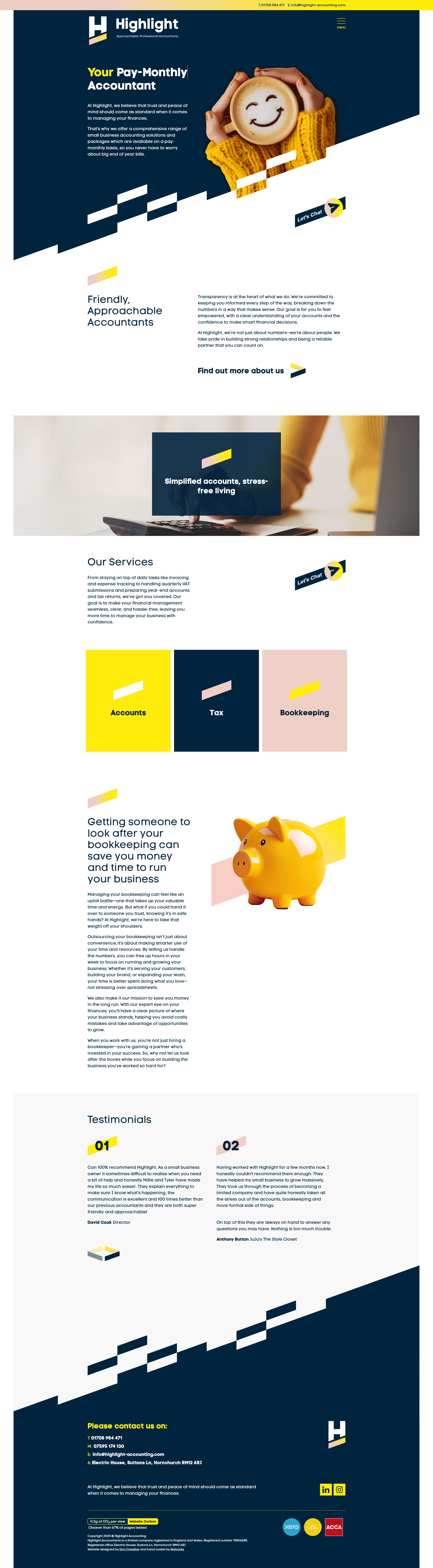 Example design from Highlight Accounting