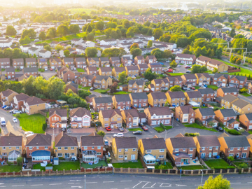 Annington - Hero Image - An aerial view of houses in a town